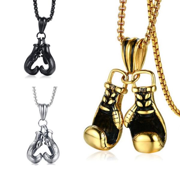 Colares pendentes Mini Mini Boxing Glove Apresente de Greatnecklace para Chave de Hip Hop Underground Hall Party Colar JewelryPenda