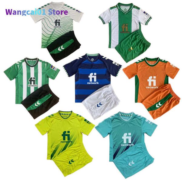 wangcai01 Мужские футболки 2022-23Испанский стиль Футболка Real Adult мужской костюм Betis Детская одежда и брюки Классический трикотаж 0224H23