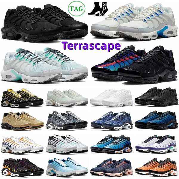 Terrascape Plus TN Herren Laufschuhe Phantom Sea Glass Tan Burgundy Black Lime Mint Green Navy Blue Cream White Dark Beetroot Chaussures Tns Womens Men Sneakers