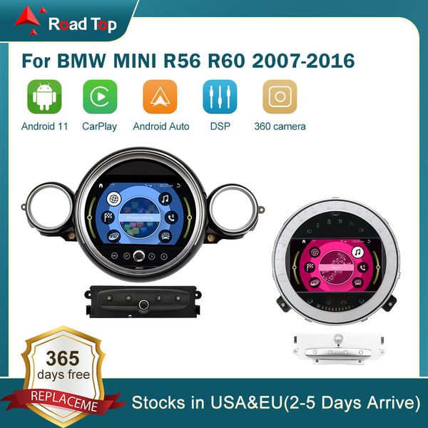 Android 11 6G Radio Screen DVD Multimedia Player Car Monitor для BMW Mini Cooper R56/ R60 2007-2016 GPS Navigation Wi-Fi CarPlay