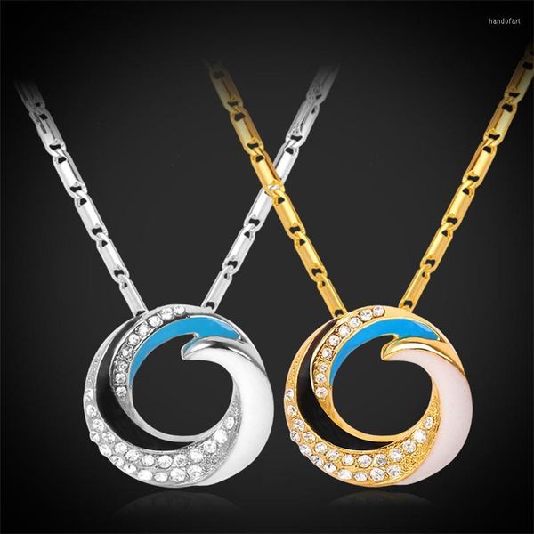 Colares pendentes pingentes de vórtex vintage azul phoenix jóias de moda cor de ouro dourado masculino de colar mulheres p341