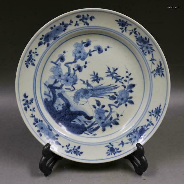 Ciotole Piatto in porcellana cinese con motivo a fiori blu e bianchi antichi