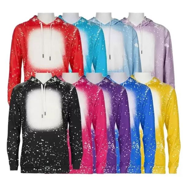 Neue Sublimation gebleichte Hemden Pullover Wärmeübertragung Partybevorzugung gebleichtes Hemd gebleichte Polyester-T-Shirts US-Männer Frauen liefert Weihnachtsgeschenke A0224