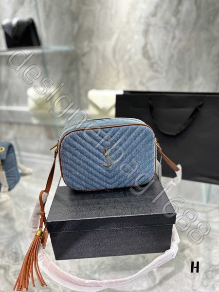 Denim-Designer-Kamerataschen, modisch, beliebt, hochwertig, lässig, Kollokation, Designer-Handtaschen, Schultertasche, Rucksack, Clutch-Taschen, neue Mode für Damen