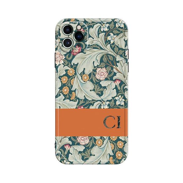 Custodie per telefoni di design di lusso con stampa floreale per iPhone 15Pro Max 15pro 14 Custodia per telefoni antiurto moda classica lettera iPhone 14promax 13 13pro 12promax 12 11promax