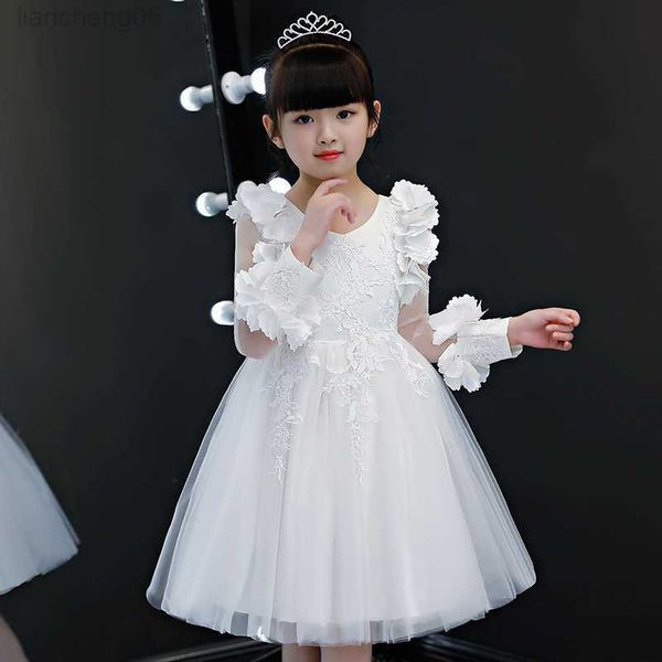 Mädchenkleider Blumenmädchen-Hochzeitskleid Elegantes Geburtstags-Prinzessinnenkleid Kinderkleider Kinder Abendpartykleid 5 6 7 8 9 10 11 12 Jahre W0224