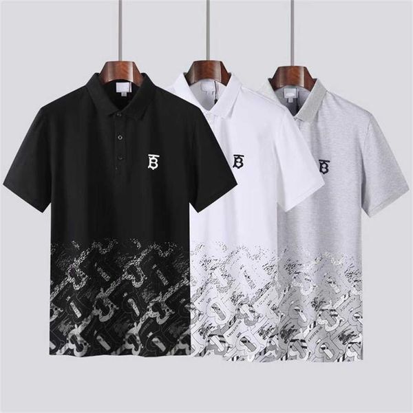 Mens personalizado polos de golfe camisa polo novo famoso designer de moda de luxo impresso carta bordada lapela casual verão vestido de manga curta