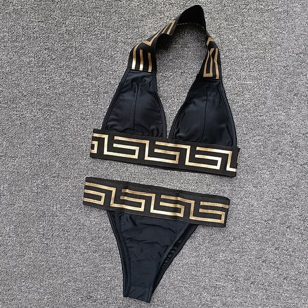 Costume da bagno donna bikini sexy con lettere Costumi da bagno moda estiva da donna senza schienale