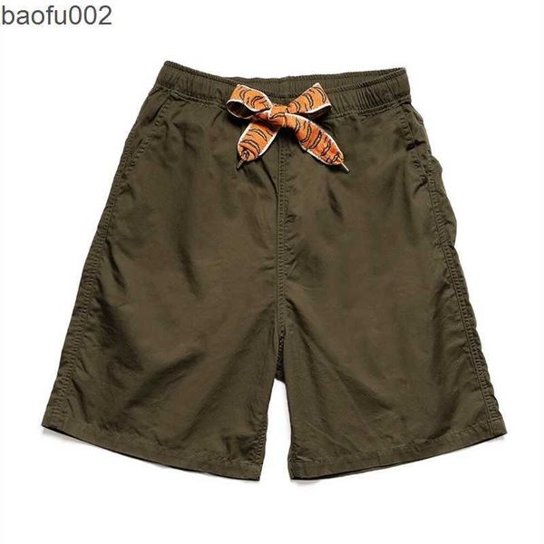Men's Shorts Color KAPITAL 23SS Two Tiger Stripe Webbing Drawstring Baggy Shorts For Men And Women W0224