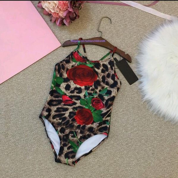 Kids Bikini Tasarımcı Tek Parçalı Mayo Mektubu Bebek Kız Beach Yaz Mayoları Klasik Moda Mayo Çocukları