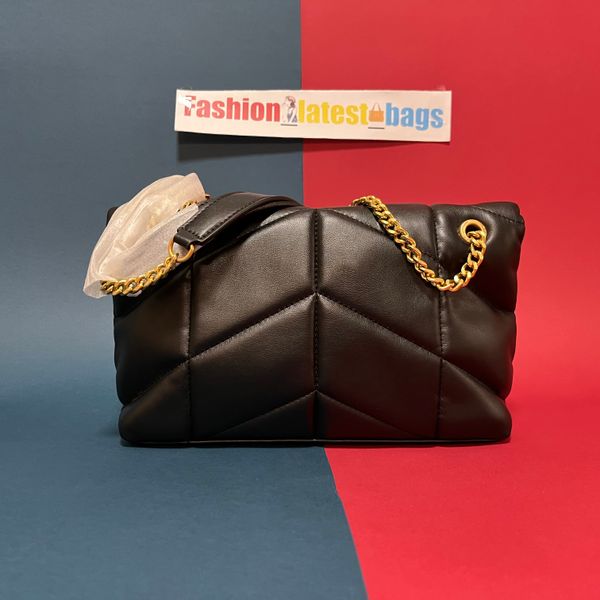 Marke Classic Flip Matte Leder Umhängetaschen Umhängetasche 29 cm Qualität Frauen Tote Mode Designer Luxus Handtaschen Geldbörsen LOULOU PUFFER CHAIN Tasche