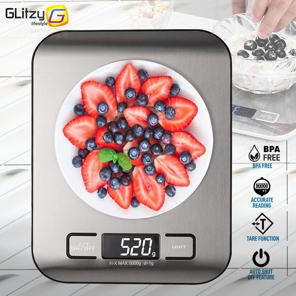 Messwerkzeuge Digitale Küchenwaage 5 kg 10 kg Lebensmittel Multifunktion 304 Edelstahl Waage LCD-Display Gramm Unzen Kochen Backen 230224