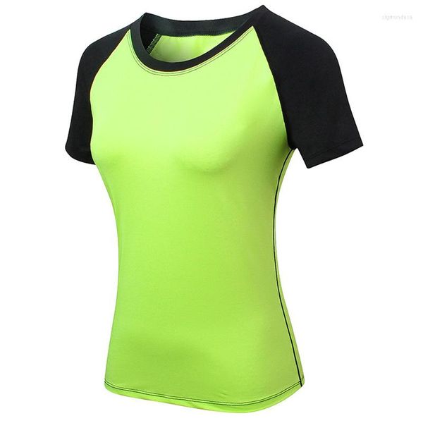 Camisas ativas feminino roupas de ioga para mulheres ginástica esportiva com calças justas de manga curta de manga curta