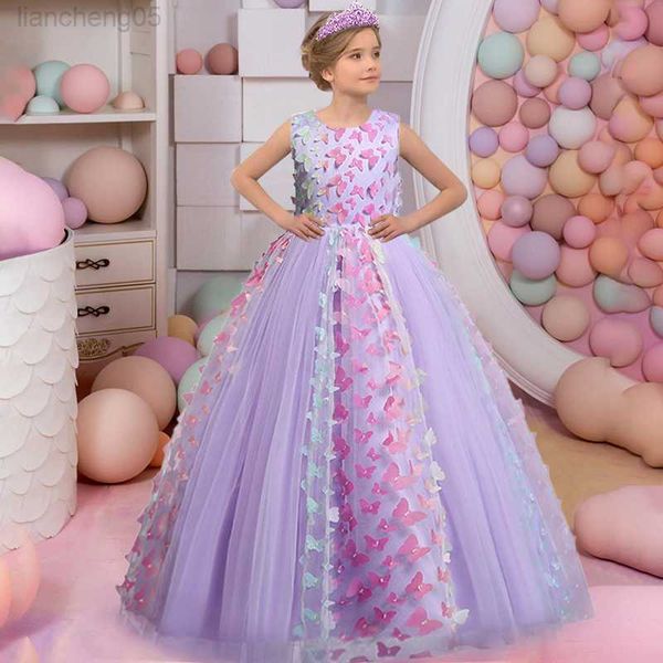 Mädchenkleider für Teenager, Mädchen, lange Kleider, Geburtstagsfeier, formelles Abendkleid, Prinzessinkleid, Blumenmädchen, Kinderkleidung für Mädchen, Kleidung W0224