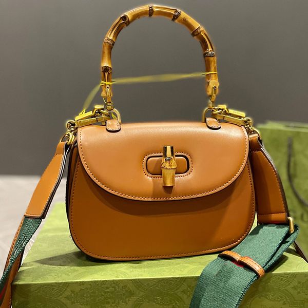 7A maggievluxry Designer Donna Borsa a tracolla con manico in bambù Borse di lusso Italia Borsa a tracolla Anniversario di marca Diana Vera pelle