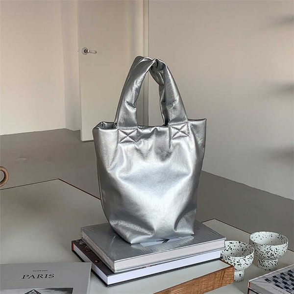 Solide Daunen-Baumwoll-Tragetaschen für Damen, Designer-Handtasche, Japan, Shopper, Einkaufstasche, modische Damen-Korb-Umhängetasche 230224