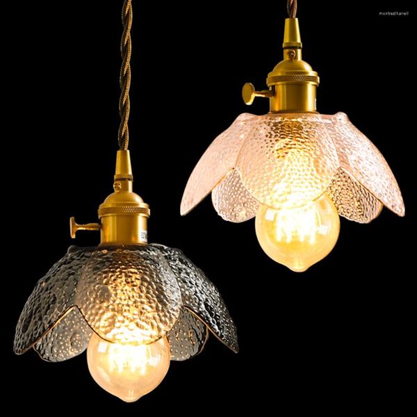 Lâmpadas pendentes Nordic Modern Light LED BRASS GRAÇO DE VIDRO CUNCTE PARA SALA DE DINA