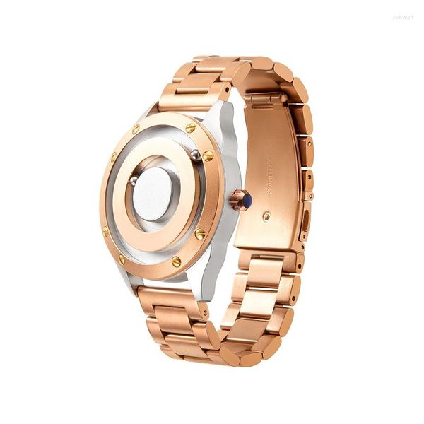 Orologi da polso EUTOUR E033 Orologi unisex Magnetic Ball Show Quarzo Uomo Donna Lega Rame Moda Uomo Orologio