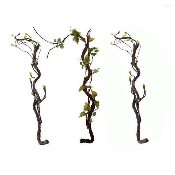 Fiori decorativi Bellissimo albero artificiale Lungo plastica morbida Ramo di matrimonio secco Pianta Decorazione domestica Simulazione Vite a spirale