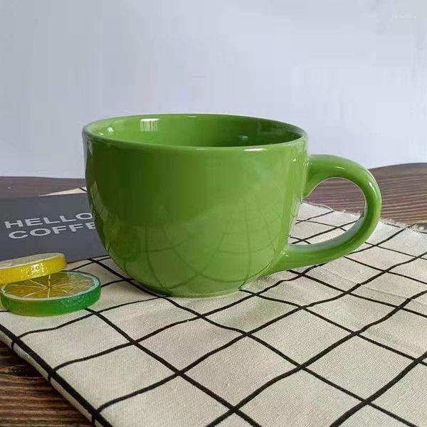 Canecas 650ml Cerâmica Big Coffee Caneca Creative Creative Breakfast Tea Cup com Grip Handgrip Novelty Presentes para seus amigos