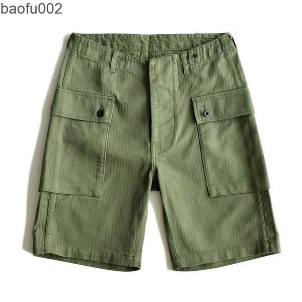 Shorts masculinos SauceZhan USMC P44 US EXÉRCITO HBT Shorts VINTAGE Casual Shorts Americanos Retro Militar Shorts Macacões Mens Shorts Baker Calças W0224