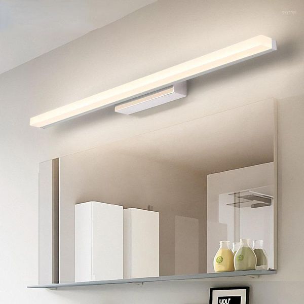 Wandlampen Längere LED-Spiegelleuchte AC100-240V Moderne kosmetische Acryllampe Badezimmerbeleuchtung Wasserdicht 40 cm 50 cm