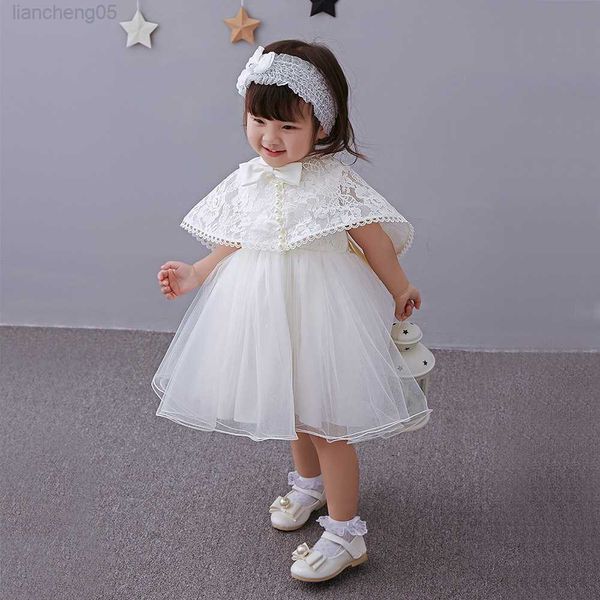 Abiti da ragazza Abiti da bambina appena nati di marca Abiti da battesimo per neonati da principessa 1 anno Abito da compleanno vestido infantil per 0-2 anni W0224