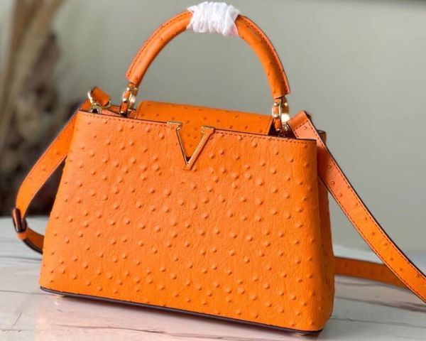 RealFine888 Taschen 5A M95393 27 cm Kapuziner BB Strauß Leder Totes Handtasche Schulter Luxusdesigner -Geldbörsen für Frauen mit Staubbeutel