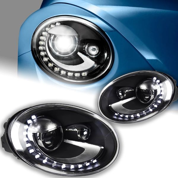 Lâmpadas de farol LED H7 para faróis VW Beetle 20 13-20 17 Lâmpada de cabeça oculta Luzes de corrida Bi Xenon