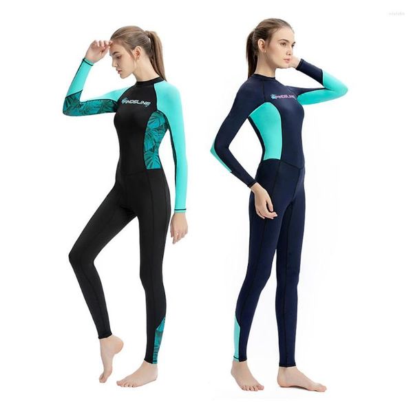 Mulheres de banho feminina Mulheres de um pedaço de corpo solar de corpo solar de corpo inteiro Terno de mergulho para Lady Snorkeling Surf Surf Surf Surf Surf Surf Surf