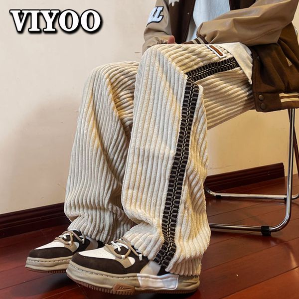 Pantaloni da uomo Uomo Donna Inverno Y2K Abbigliamento Velluto a coste Spesso da jogging Pantaloni cargo casual Pantaloni sportivi Pantaloni Pantaloni a gamba larga Techwear per uomo 230224