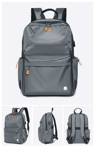 Bolsas para estudantes de design, mochilas para laptop, academia, corrida, esportes ao ar livre, bolsa de ombro para viagem, bolsa escolar casual, à prova d'água, porta USB, mochilas 7cp