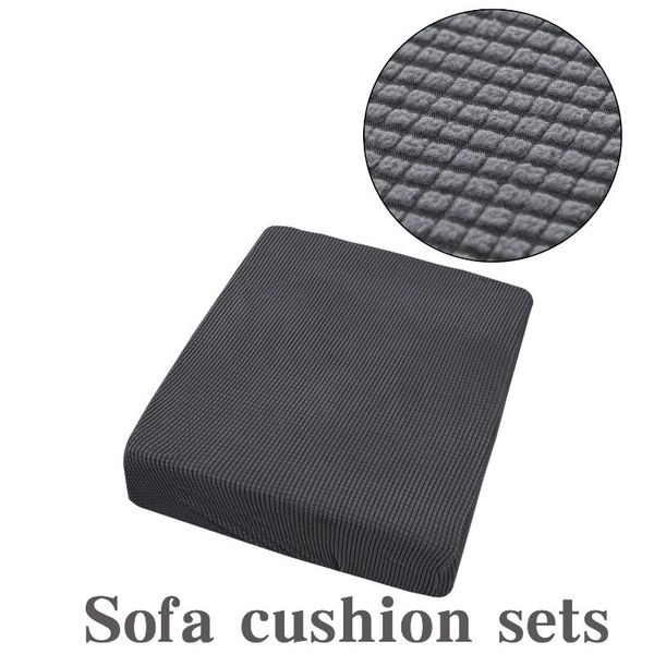 Tampas de cadeira Cover de sofá de poliéster xadrez Conbinaiton Protetor de alta qualidade Impermeável simples Modern Solid Color Uso para casa Living Roomchai