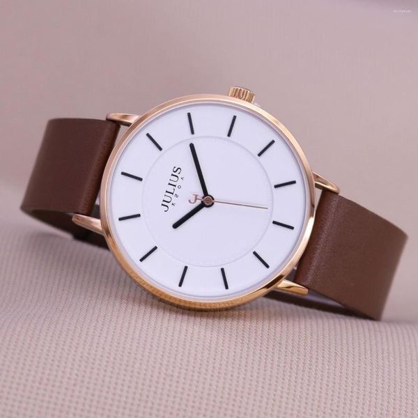 Нарученные часы Простые Юлиус мужские часы Homme Clock Fashion Japan Quartz Chours