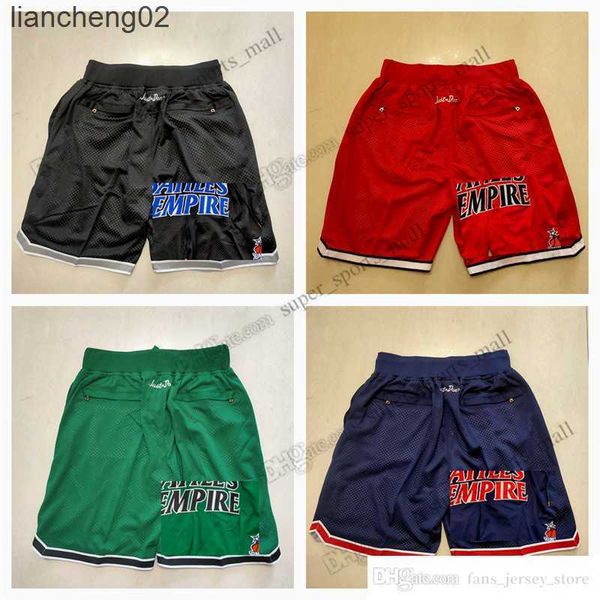 Shorts masculinos Movie Empire War Basketball Shorts Just Don City Edition Sport Pant com zíper de bolso Sweatpants Hip pop curto W0225