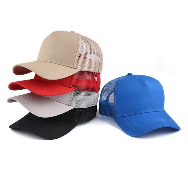 Caps de bola malha feminina Baseball Cap Men Snapback Summer Hat Summer Solid Feminino Hap Hat Hat