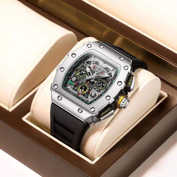 Orologi da polso GUANQIN Fashion Sport Brand Orologio meccanico da uomo Vetro zaffiro Luminoso Orologi da uomo Acciaio inossidabile 2023 Relogio Masculino