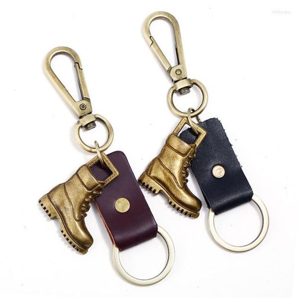 Chaves de chaves de couro de chaves de couro de chaves de couro para homens, filhos, filhos do anel -toques do toque de toques acessórios de calças de metal Sapatos de metal