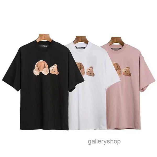 Дизайнер футболка футболка пальмовые рубашки для мужчин мальчик девочка Swee Tee Рубашки Печать Медведь Негабаритные дышащие повседневные ангелы футболки 100% purebygc