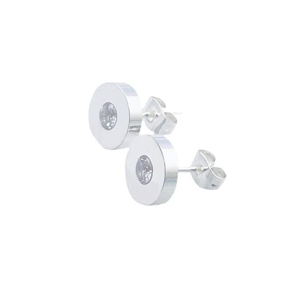 T Boucles D'oreilles Goujons Boucles D'oreilles De Luxe pour Femmes Style Classique Femmes Amant Coeur Stud Boucles D'oreilles En Acier Au Titane Logo Imprimé Cadeaux De Fête De Mariage En Gros