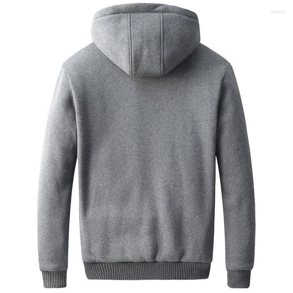 Männer Hoodies Koreanische Slim Fit Herren Mit Kapuze Mantel Casual Winter Pelz Futter Warme Streetwear Männliche Baumwolle Langarm Sweatshirts outwear