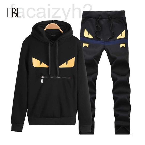 Tute da uomo firmate LBL Brand Casual Mens Tuta Hip Hop Tute da ginnastica Set con cappuccio Uomo Streetwear Jogger Top Pantaloni sportivi Set Plus Size BV8C