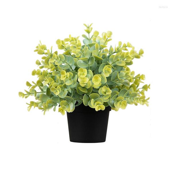 Flores decorativas Plantas artificiais mini plantas em vasos de planta pequena decoração de vegetação para a fazenda de casas caseiras, mesa de escritório da prateleira de quarto