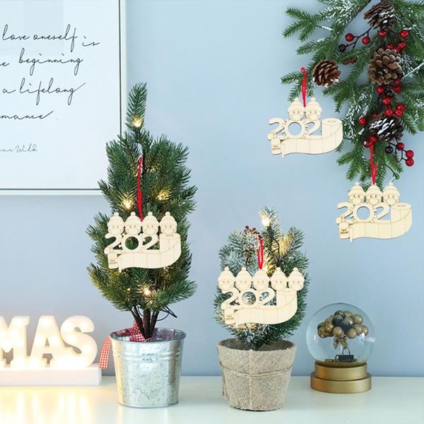 Decorazioni natalizie Forniture per decorazioni per la casa per feste Regalo Sopravvissuto Modello familiare Ciondolo Appeso Kit di ornamenti con nome personalizzato