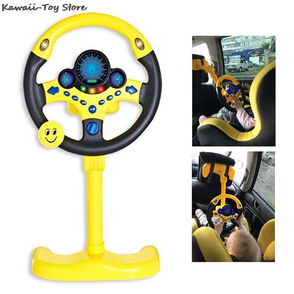 Игрушка рулевого колеса с игрушечной прогулкой для игрушек с легким и звуковым образованием Дети-пилотируются детский автомобиль игрушек-игрушка вокальная игрушка 230225
