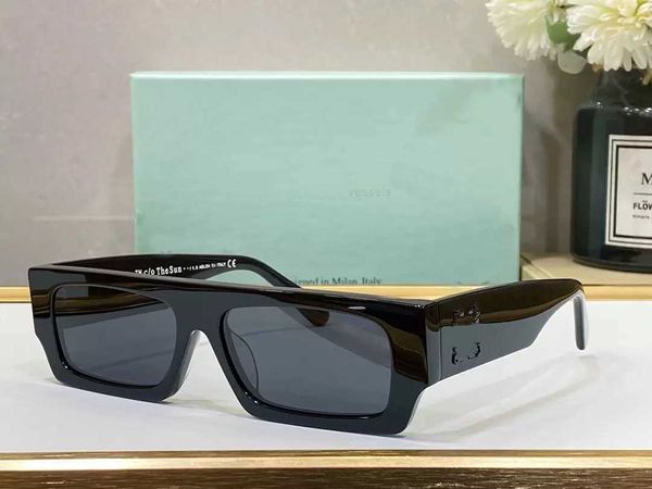 OFF Style Mode Brillen Luxus Designer Sonnenbrillen für Männer und Frauen Klassische dicke Platte Schwarz Weiß Quadratischer Rahmen Brillen Mann Brille FF1N