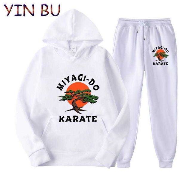 Miyagi masculino masculino do karate Karate Kid Cobra Kai Hoodies homens Inverno legal Duas peças Capuz de moletom de moletom de moletom de moletom Z0224