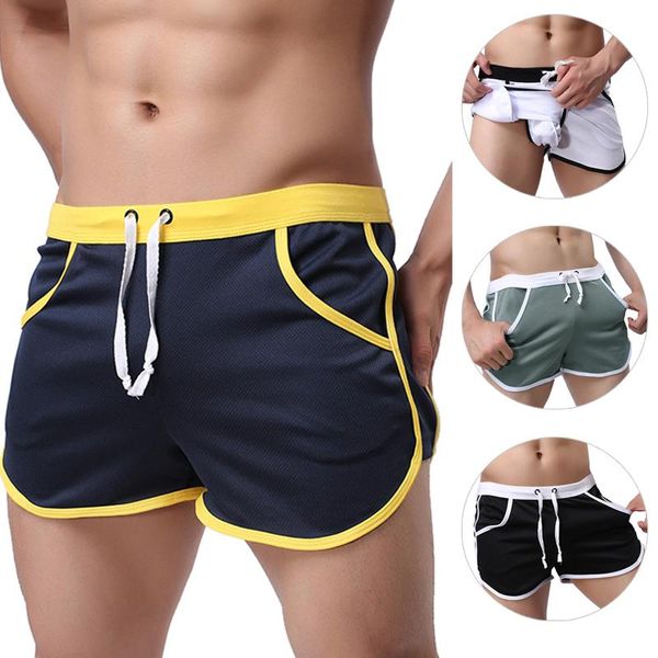 Shorts masculinos nadando rápida seca