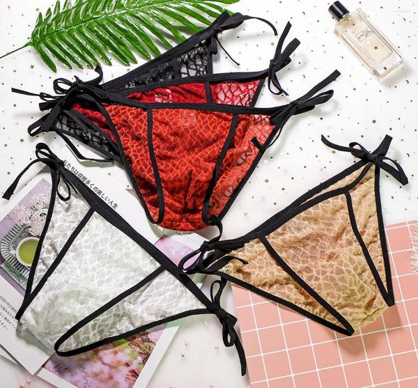 Unterhosen Männer Sexy Unterwäsche Slips Mesh Transparent Bikini Atmungsaktive Dessous Höschen Männliche Riemen Unterhose Calzoncillo Hombre B609