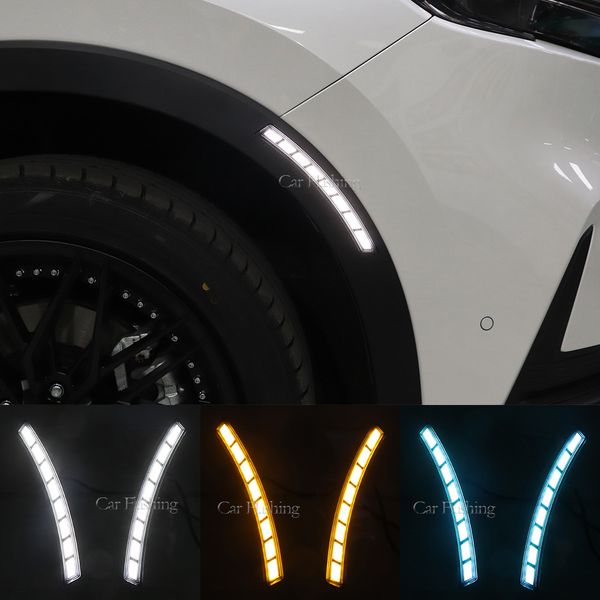 Honda CRV CR-V 2023 2024 için LED Yan Yapımcı Işığı DRL Tekerlek Arch Sinyal Lambası Gündüz Çalışan Işık Araç Aksesuarları